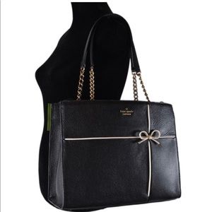 Kate Spade Leather Bow Black Shoulder Bag